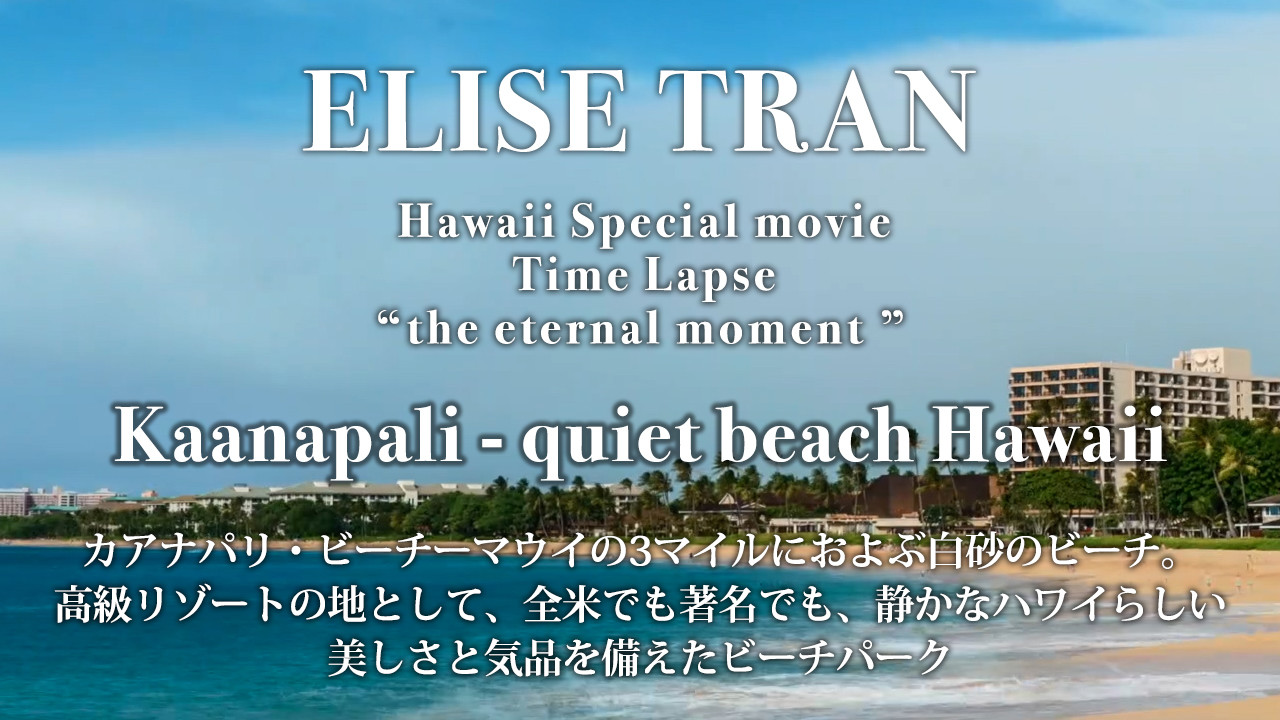 Kaanapali - quiet beach Hawaii- ELISE TRAN(エリーゼトラン)